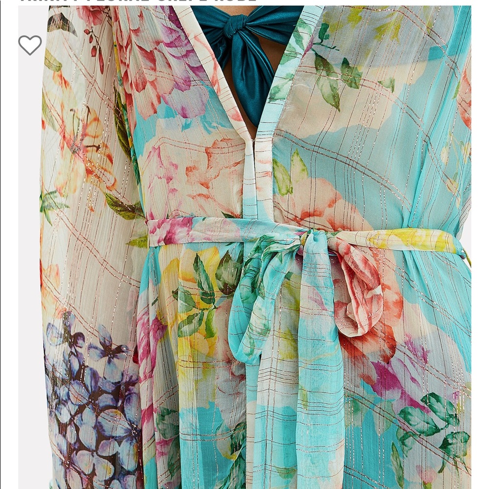New! Rococo&Sand Sold Out Trinity Floral Cape Robe - Picture 8 of 9